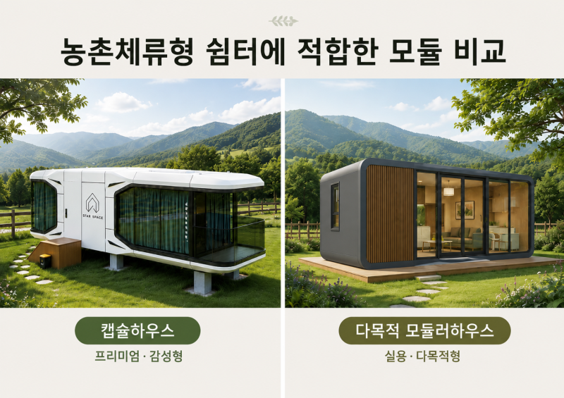 자연과 어우러진 곡선형 디자인의 프리미엄 캡슐하우스